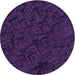 Square Patterned Deep Purple Rug, pat535pur