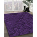 Patterned Deep Purple Rug in Family Room, pat535pur