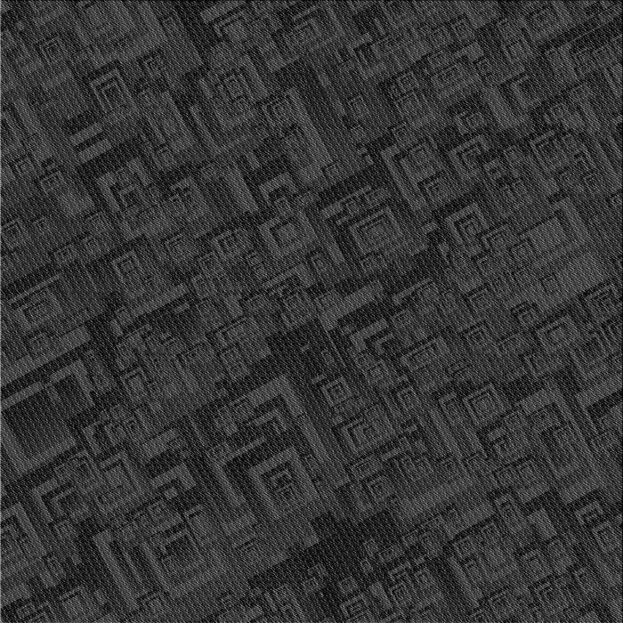 Square Patterned Black Novelty Rug, pat535