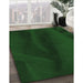 Machine Washable Transitional Green Rug in a Family Room, wshpat536grn