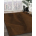 Machine Washable Transitional Dark Bronze Brown Rug in a Family Room, wshpat536org