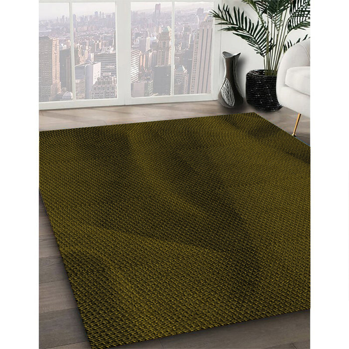 Machine Washable Transitional Dark Bronze Brown Rug in a Family Room, wshpat536yw