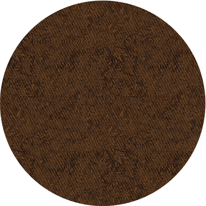Square Patterned Saddle Brown Rug, pat537org