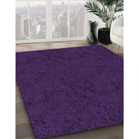 Patterned Deep Purple Rug, pat537pur