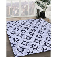 Patterned Lavender Blue Rug, pat538blu