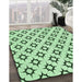 Machine Washable Transitional Mint Green Rug in a Family Room, wshpat538grn