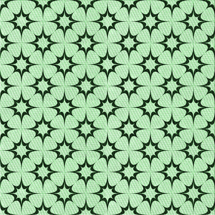 Round Patterned Mint Green Rug, pat538grn