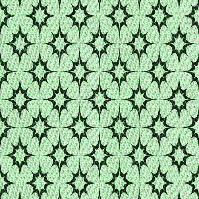 Machine Washable Transitional Mint Green Rug, wshpat538grn