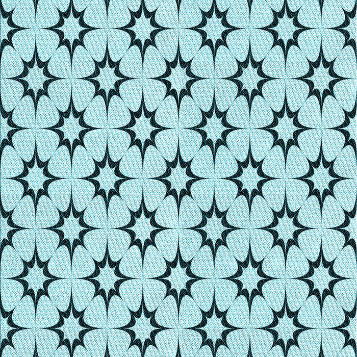 Patterned Deep-Sea Green Rug, pat538lblu