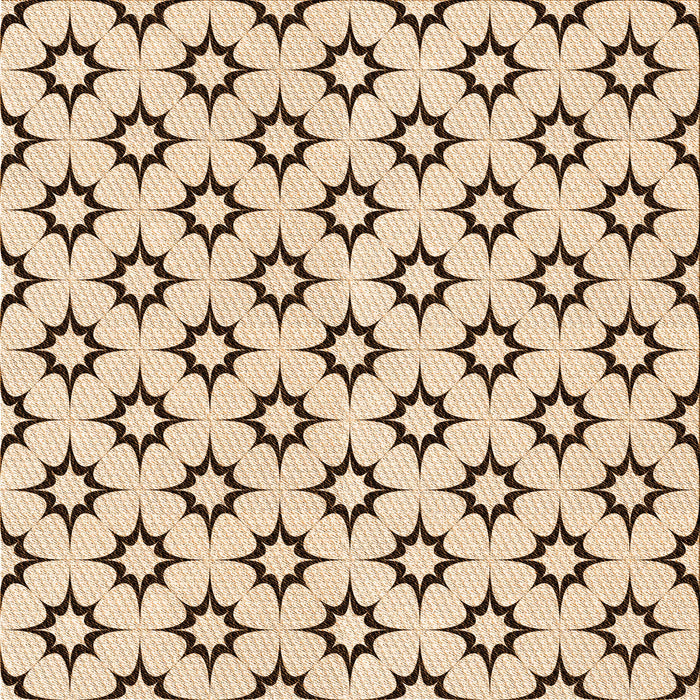 Round Patterned Light Brown Rug, pat538org