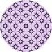 Square Machine Washable Transitional Purple Flower Purple Rug in a Living Room, wshpat538pur