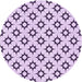 Square Patterned Purple Flower Purple Rug, pat538pur