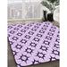 Machine Washable Transitional Purple Flower Purple Rug in a Family Room, wshpat538pur