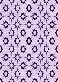 Machine Washable Transitional Purple Flower Purple Rug, wshpat538pur