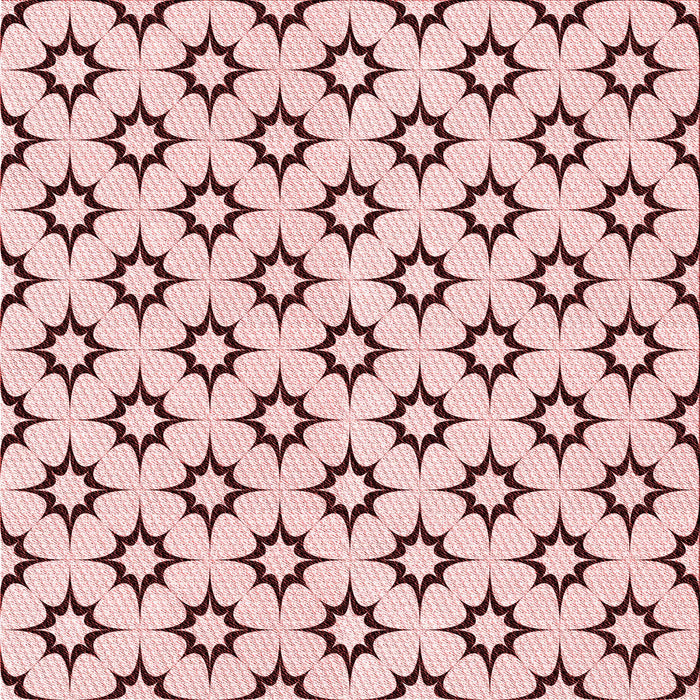 Round Patterned Light Rose Pink Rug, pat538rd