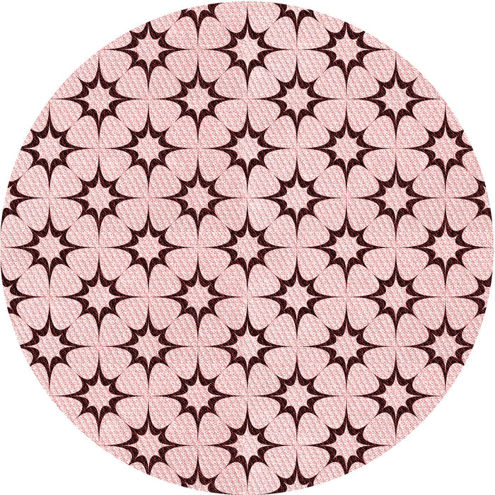 Square Machine Washable Transitional Light Rose Pink Rug in a Living Room, wshpat538rd