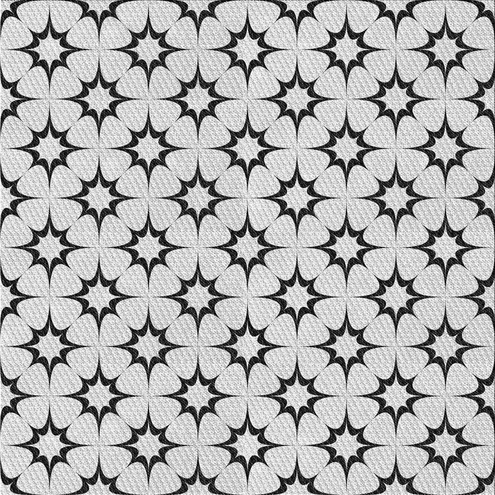 Square Patterned Off-White Novelty Rug, pat538