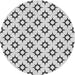 Square Machine Washable Transitional White Smoke Rug, wshpat538