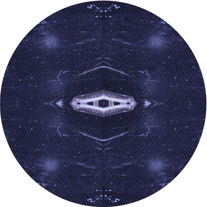 Square Patterned Deep Periwinkle Purple Rug, pat539blu