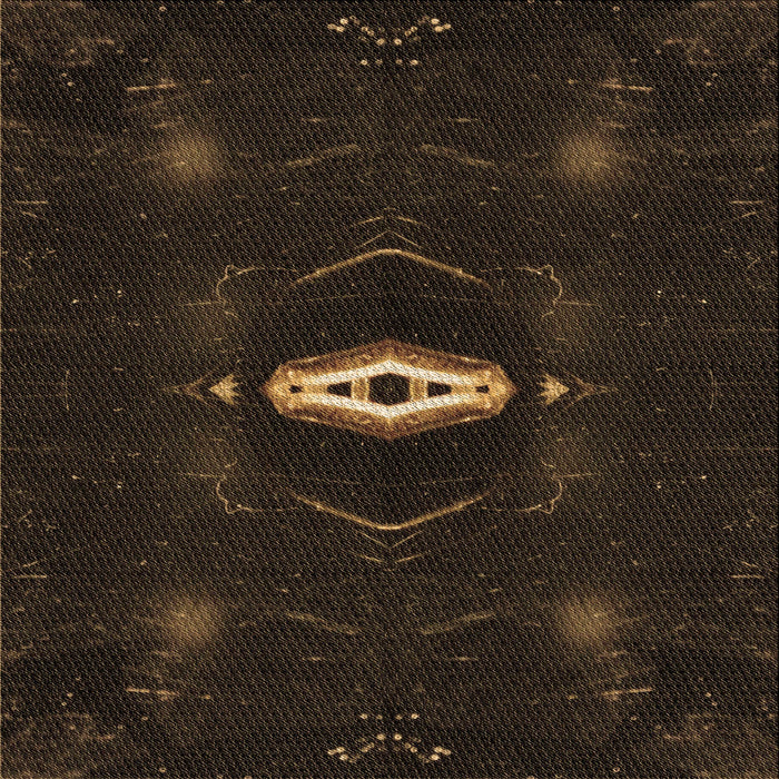 Round Patterned Midnight Gray Rug, pat539brn