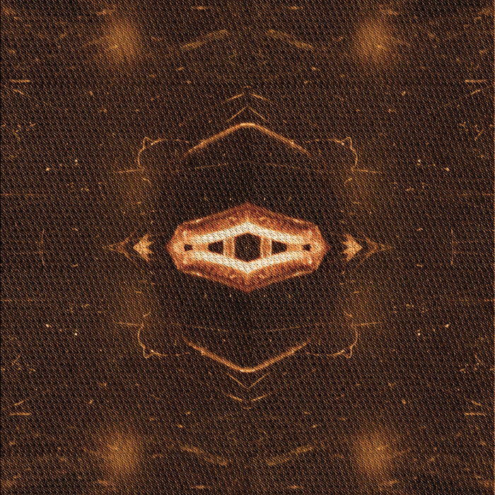 Patterned Saddle Brown Rug, pat539org