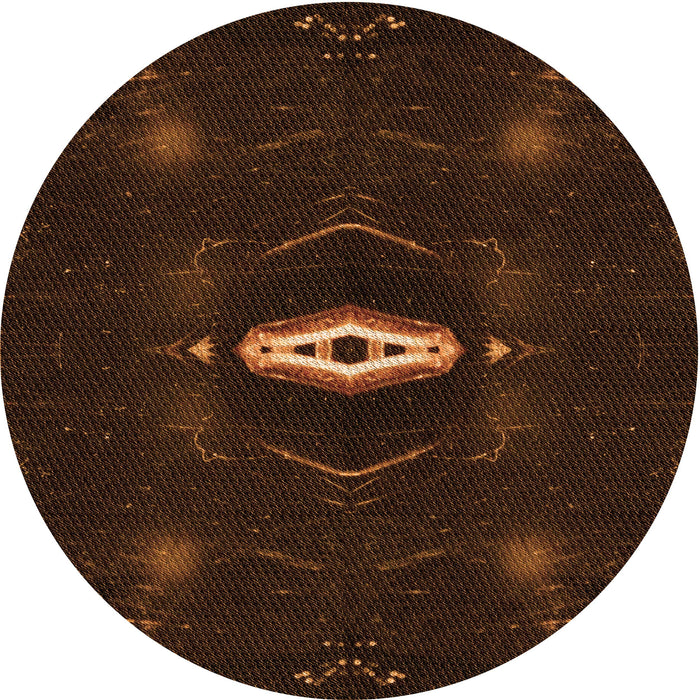 Square Machine Washable Transitional Saddle Brown Rug in a Living Room, wshpat539org