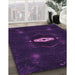 Machine Washable Transitional Deep Purple Rug in a Family Room, wshpat539pur