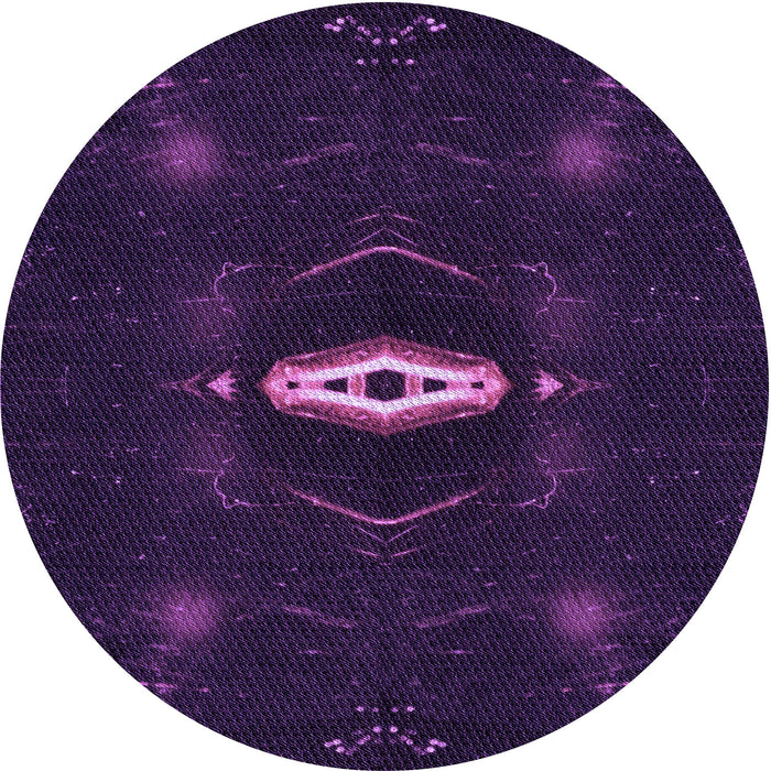 Square Patterned Deep Purple Rug, pat539pur