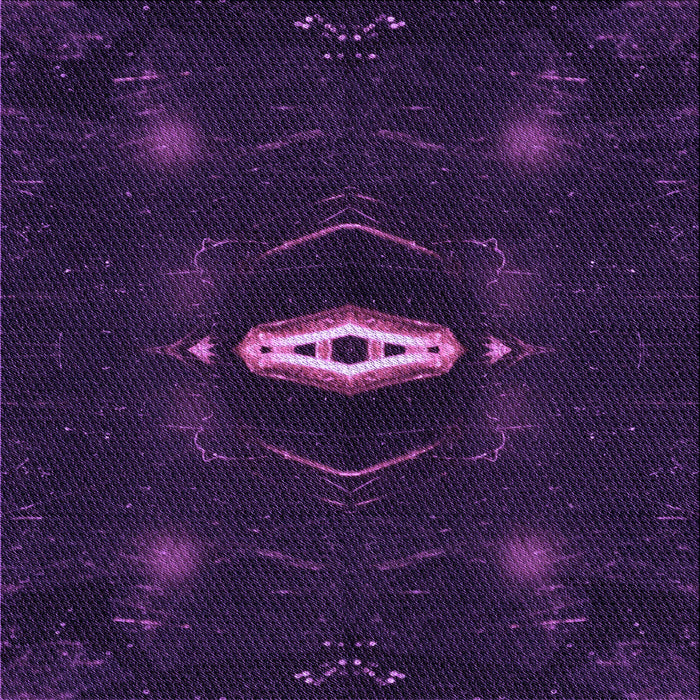 Round Patterned Deep Purple Rug, pat539pur