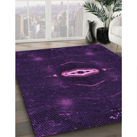 Patterned Deep Purple Rug, pat539pur