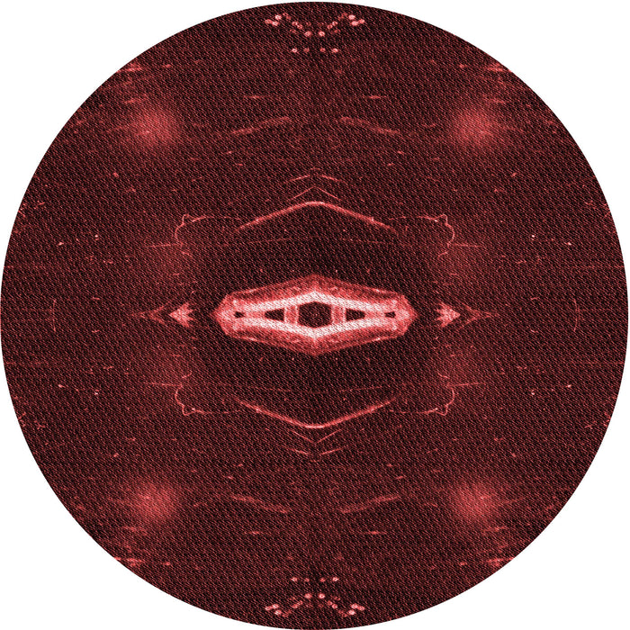 Square Patterned Fire Brick Red Rug, pat539rd