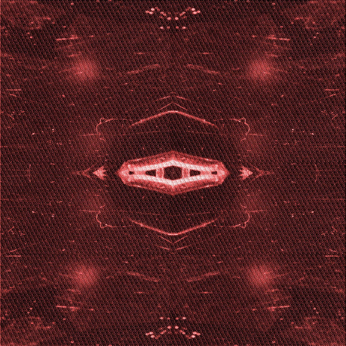 Round Patterned Fire Brick Red Rug, pat539rd