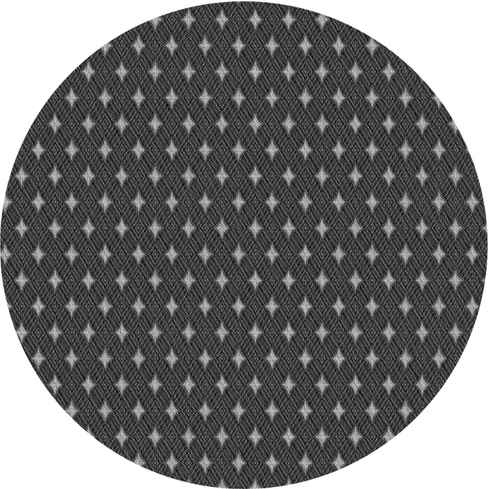 Square Patterned Charcoal Black Rug, pat54gry