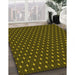 Machine Washable Transitional Dark Yellow Green Rug in a Family Room, wshpat54yw