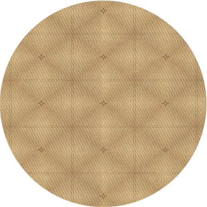 Square Machine Washable Transitional Yellow Orange Rug in a Living Room, wshpat540brn