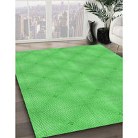 Patterned Neon Green Rug, pat540grn