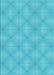 Patterned Bright Cyan Blue Rug, pat540lblu