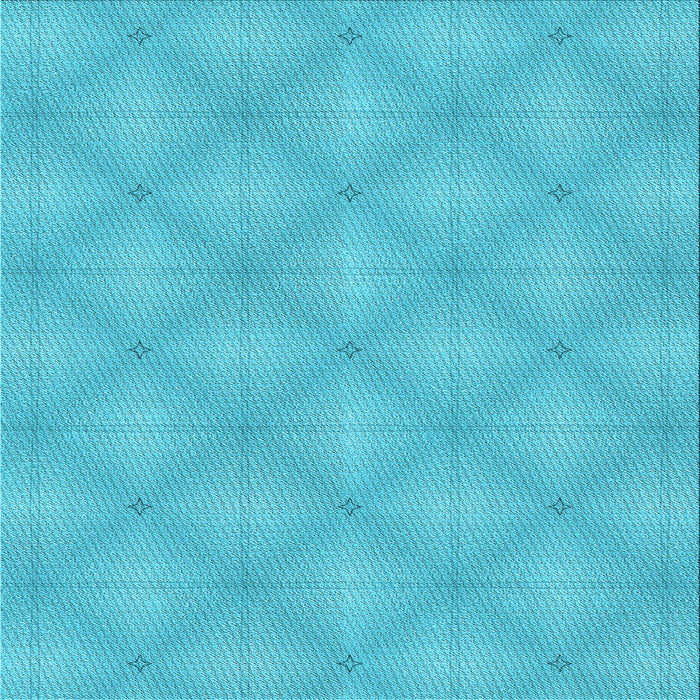 Round Machine Washable Transitional Bright Cyan Blue Rug, wshpat540lblu