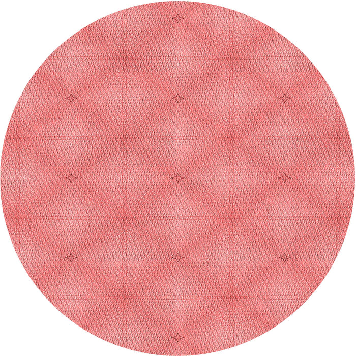 Square Patterned Light Coral Pink Rug, pat540rd