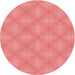 Square Patterned Light Coral Pink Rug, pat540rd