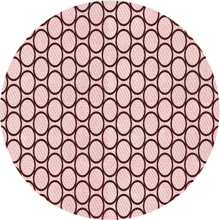 Square Patterned Light Rose Pink Rug, pat541rd