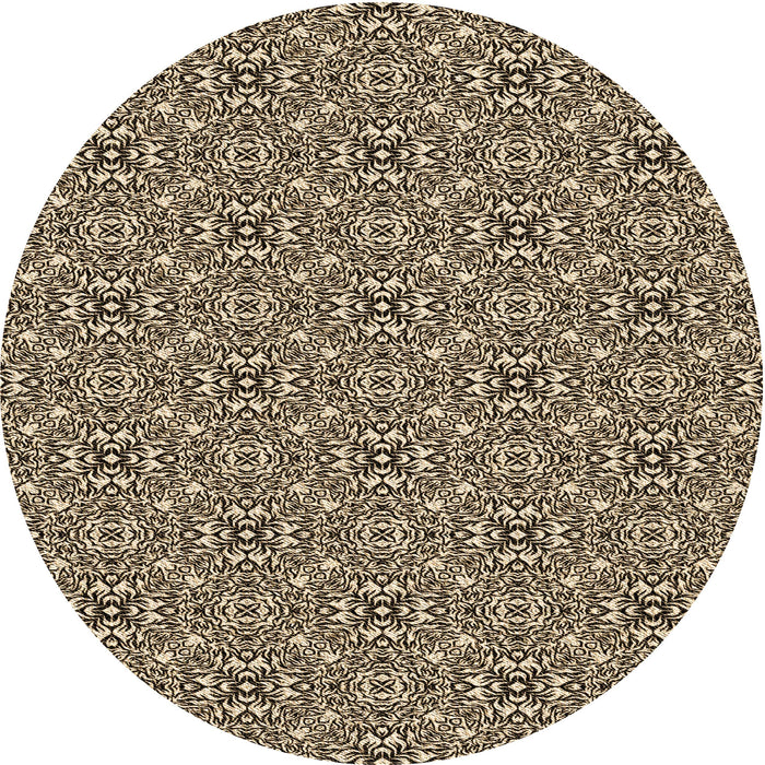 Square Patterned Milk Chocolate Brown Rug, pat542brn