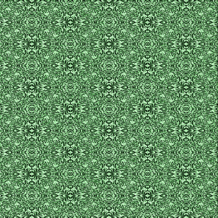 Round Patterned Deep Emerald Green Rug, pat542grn