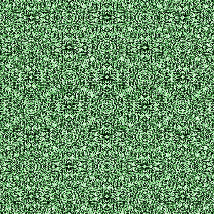 Machine Washable Transitional Deep Emerald Green Rug, wshpat542grn