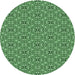 Square Patterned Deep Emerald Green Rug, pat542grn