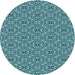 Square Patterned Medium Teal Green Rug, pat542lblu