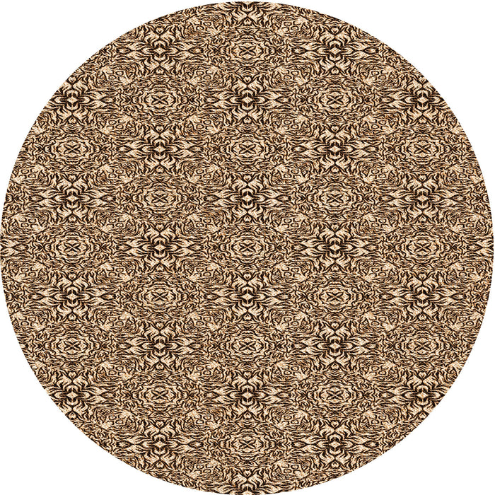 Square Machine Washable Transitional Bakers Brown Rug in a Living Room, wshpat542org