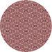 Square Patterned Saffron Red Rug, pat542rd