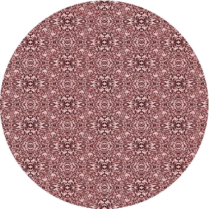 Square Machine Washable Transitional Saffron Red Rug in a Living Room, wshpat542rd