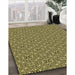 Patterned Bold Yellow Rug in Family Room, pat542yw